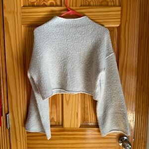 Free People Cream Turtleneck Sweater